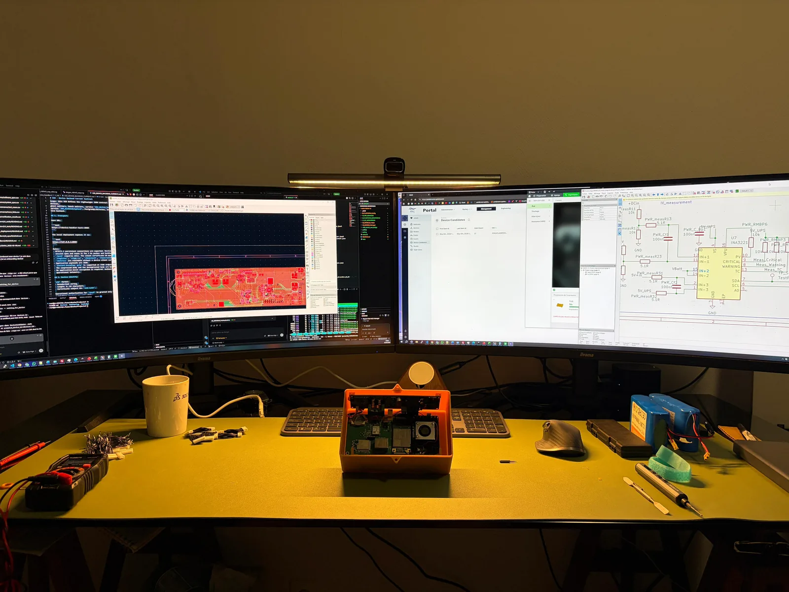 NEMO datalogger prototype on an engineering bench